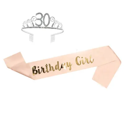 Birthday Party Single Layer Bronzing Shoulder Strap Etiquette Strap