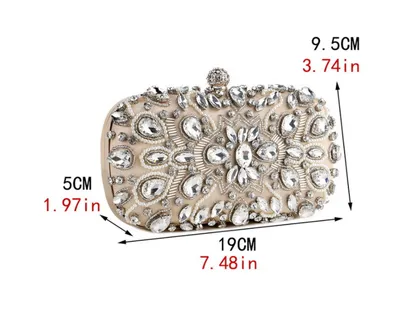 Diamond-studded ladies banquet evening bag