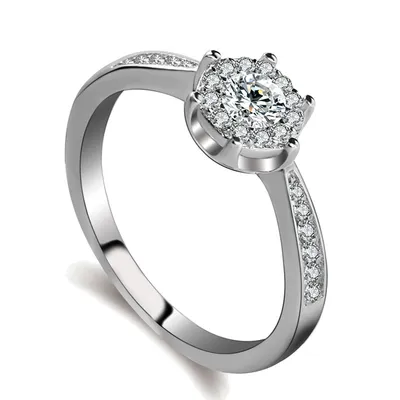 Korean Wedding Ring Hearts And Arrows Simulation Diamond Ring Couples Proposal