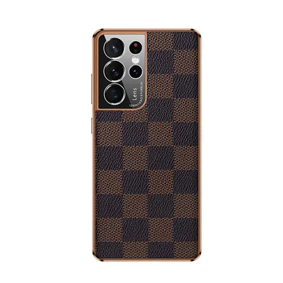 Leather Electroplated TPU Shell Phone Case