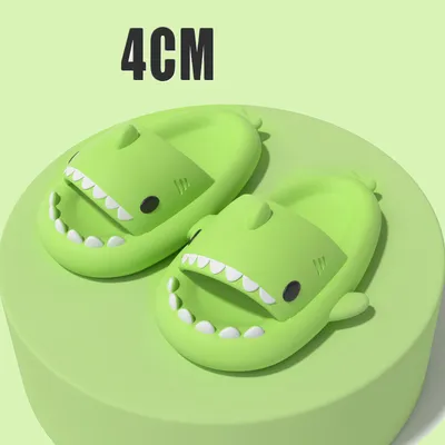 Cartoon Shark Slippers Funny Cutes Soft Slipper Indoor Outdoor  Shoes For Women Men Couples