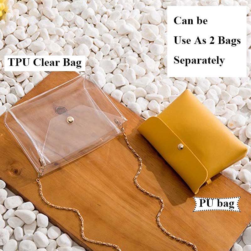 Ladies transparent one-shoulder diagonal bag