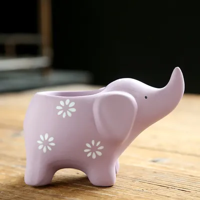 Ceramic Creative Elephant Cute Succulent Flower Pot