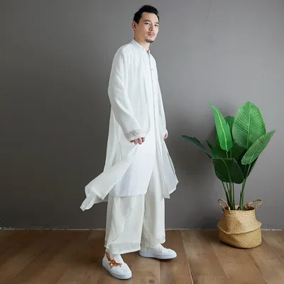 Chiffon Costume Male Boy In Robe And Mandarin Jacket