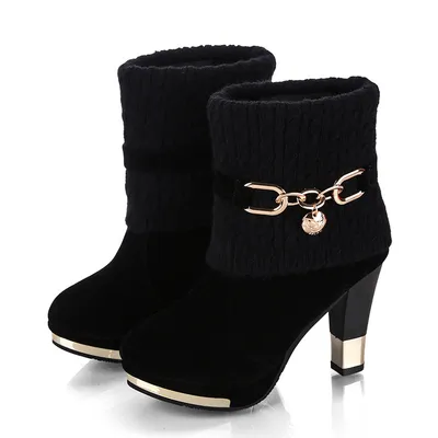 Frosted wool boots