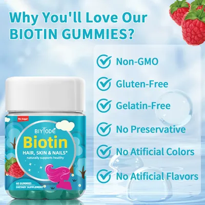 OEM ODM Ready Stock Fast Shipping Biotin Gummies Boost Immunity