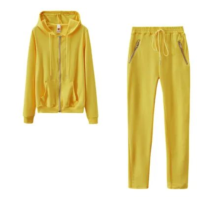 Women's Sports Solid Color Personalized Two-piece Zipper Pocket