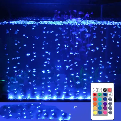 مصباح LED مقاوم للماء لحوض السمك على شكل فقاعات