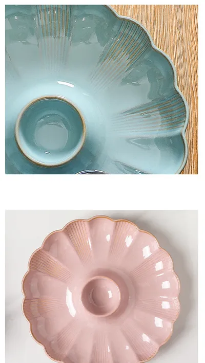 Japanese Petal Dumplings With Vinegar Dish