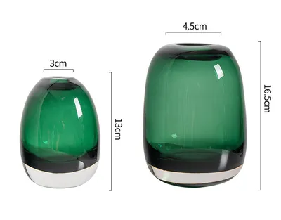 Japanese Simple Flower Arrangement Craft Glass Vase Ornament