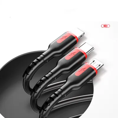 Fast Charge Data Cable One Drag Three 66W Braided USB