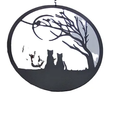 Fashion New Metal Fox Ornament Pendant Home Decoration Cat Pendant Crafts