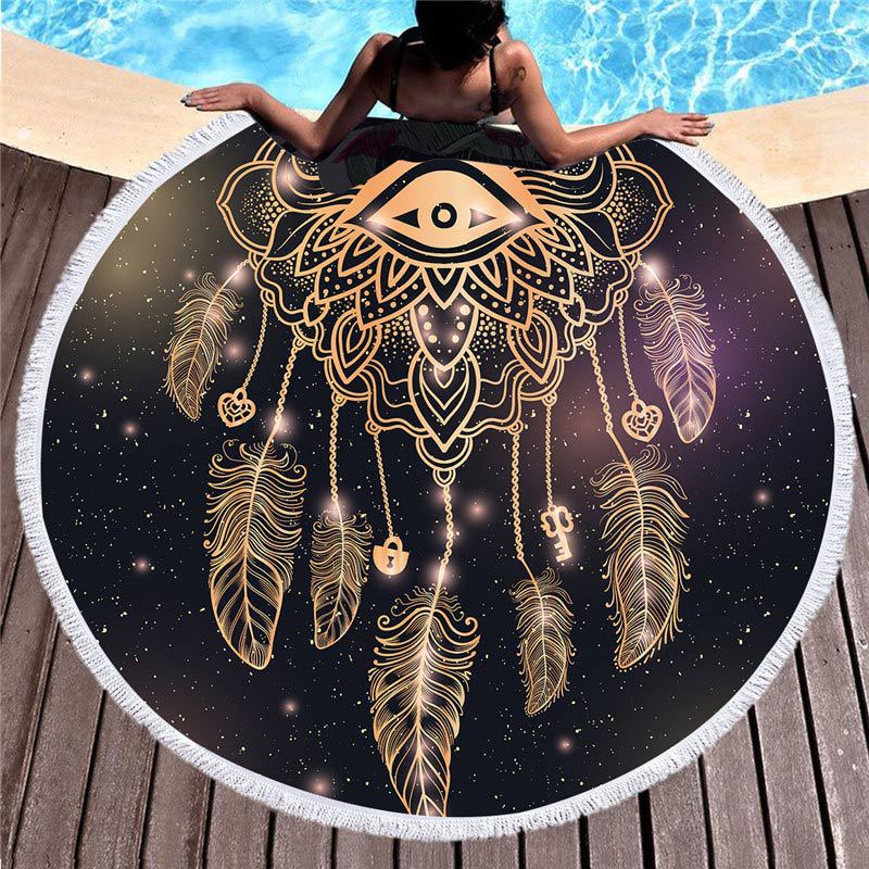 Dream Catcher Elephant Turtle Beach Towel
