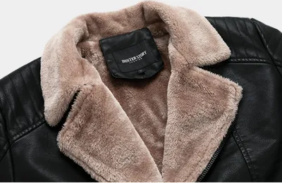 Men's Fur Leather Motorcycle Leather Casual PU
