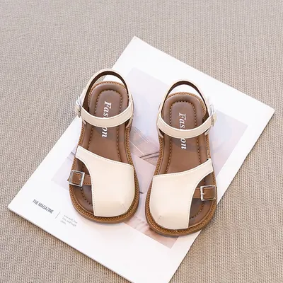 2026 Summer Korean Style Half Closed Toe Girls Sandals, Forest Princess Style Casual