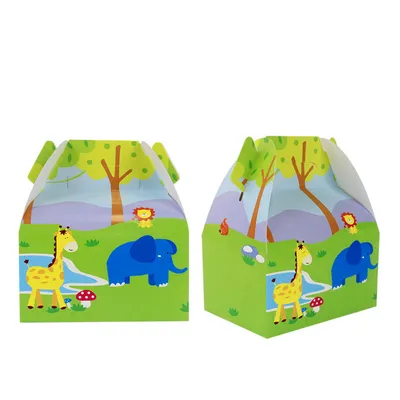 Jungle Animal Cartoon Paper Plate Disposable Tableware