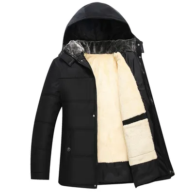 Fleece Middle-aged Men's Autumn And Winter Padded Jacket