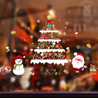 Christmas glass stickers