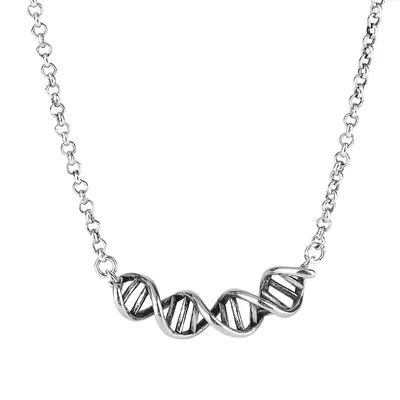 DNA Twisted Spiral Necklace Feminine Design Sense Hollow Collarbone Chain