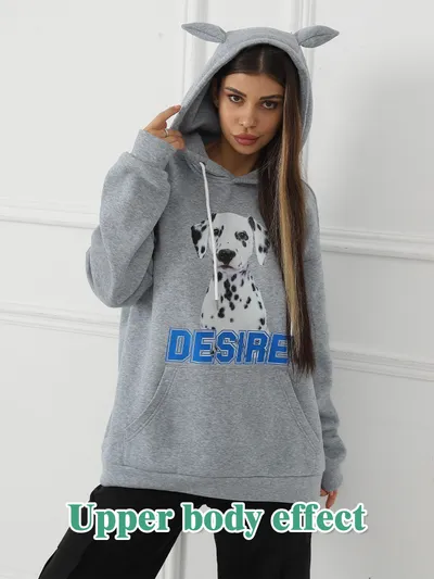 Women's Fashionable Casual Printed Long Sleeved Sweatshirt