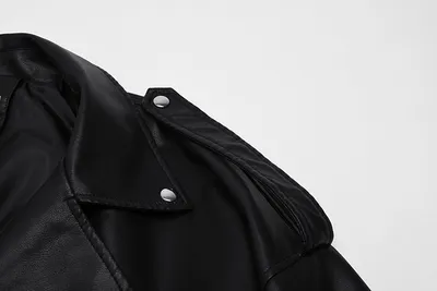Women Loose Belt Casual Bike Jacket