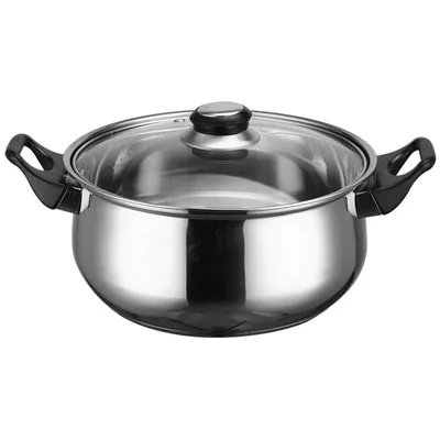 12 Piece Stainless Steel Cookware Saucepan Set Pan Pot Kitchen Cooking Glass Lid