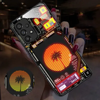 Home Fashion Minimalist  Light Up Phone Case