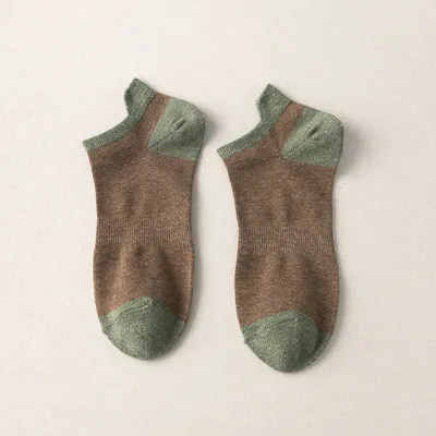 Spring And Summer Thin Cotton Breathable Deodorant Color-blocking Short Boat Socks