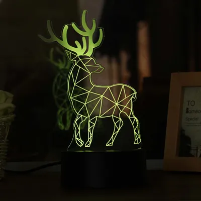 Christmas 3D table lamp colorful touch acrylic atmosphere light