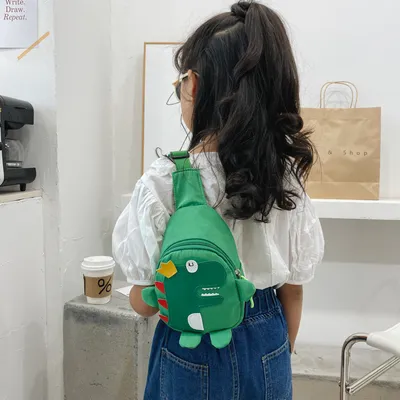 Cute cartoon dinosaur messenger bag