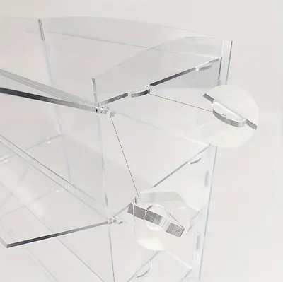 Two-layer Acrylic Baking Display Case, Square Shape, Suitable For Commercial And Residential Kitchens, Dustproof, Scratch-resistant, Easy To Clean, And Perfect For Dessert Display.