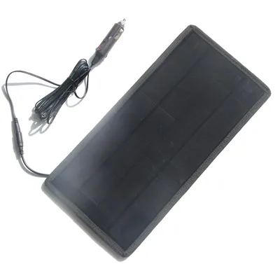 5W portable solar car battery charger solar charging car emergency charging supplement loss