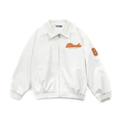 Men's Casual High Collar Embroidered Print Sports Jacket