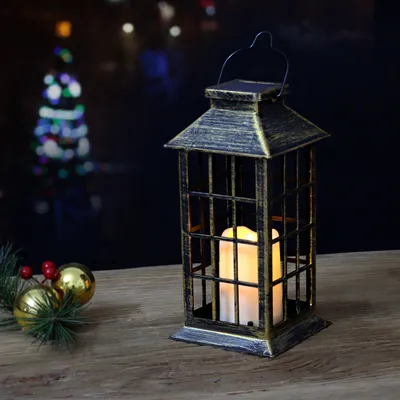 Plastic Craft Solar Wind Lantern Hollow Palace Lantern