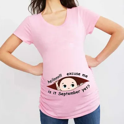 Baby Print Short Sleeve T-shirt Women's Top