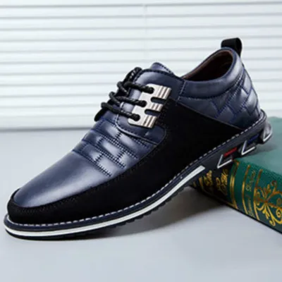 Large Size Men's Casual Leather Shoes British Style Men's Shoes Trend