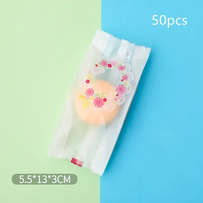 50 كيس تغليف سميك للمخبوزات والوجبات الخفيفة