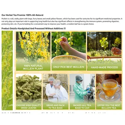 Hairy Flower Tea,Natural Herbal Tea,Mullein Leaf Tea, 30 Bags