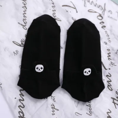 Short Socks Thin Cotton Heel Embroidered Giant Panda Socks Children