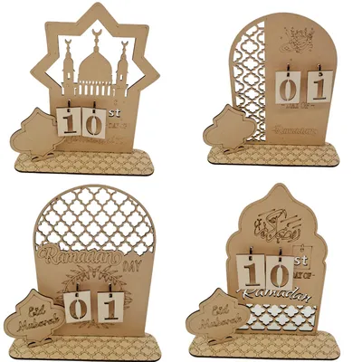 Home Wooden DIY Countdown Calendar Decorative Ornaments