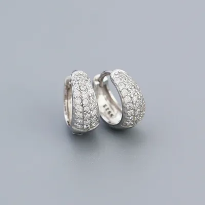 Full Of Diamonds Senior Sense Earrings Sterling Silver