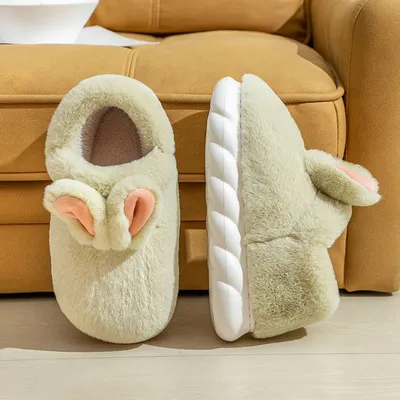 Home Thick-soled Couple Cute Indoor Household Bag With Plush Confinement Warm Cotton Shoes