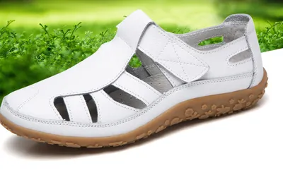 Handmade Vintage Leather Sandals Comfortable Soft Sole Mom Shoes