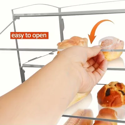 Two-layer Acrylic Baking Display Case, Square Shape, Suitable For Commercial And Residential Kitchens, Dustproof, Scratch-resistant, Easy To Clean, And Perfect For Dessert Display.