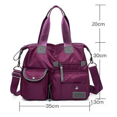 Large Capacity Multi-pocket Shoulder Bag For Women Nylon Waterproof Handbags Female Casual Commuting Messenger Crossbody Bags