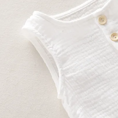 Baby solid color cotton robe