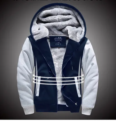 Men's Plus Fleece Padded Cardigan Jacket