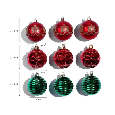 Ornament Christmas Tree Ball Decorations Xmas Ball Red Gold Silver  Blue Hanging Home Party Decor