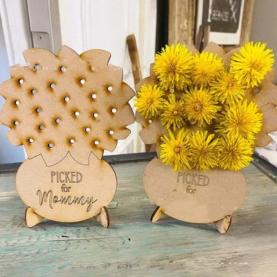 Rustic Flower's Holder Wooden Stand Craft