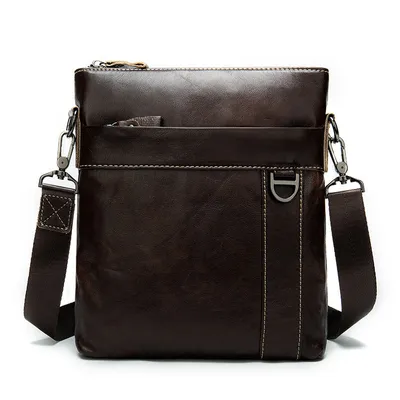 Leather men's bag casual business men's messenger bag